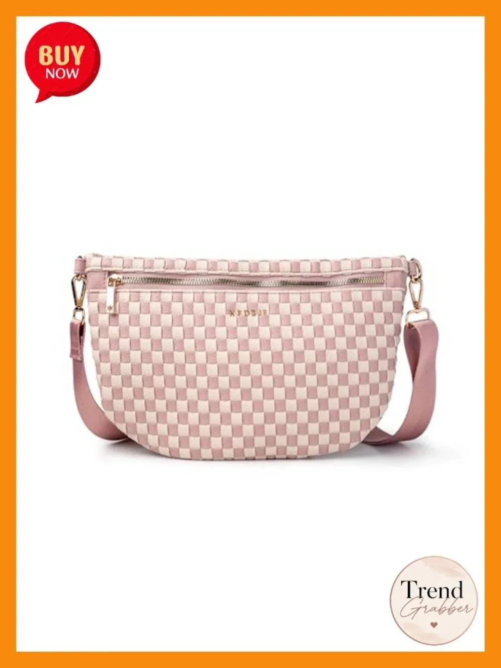 Woven Crossbody Bag Adjustable Strap Lightweight Shoulder Purse